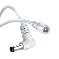 Vista 13 de Tonton Cable de extensión de alimentación de CC 1M 3.3FT 0.217 in x 0.083 in 5521 90 grados de ángulo recto hembra a CC macho Cable adaptador
