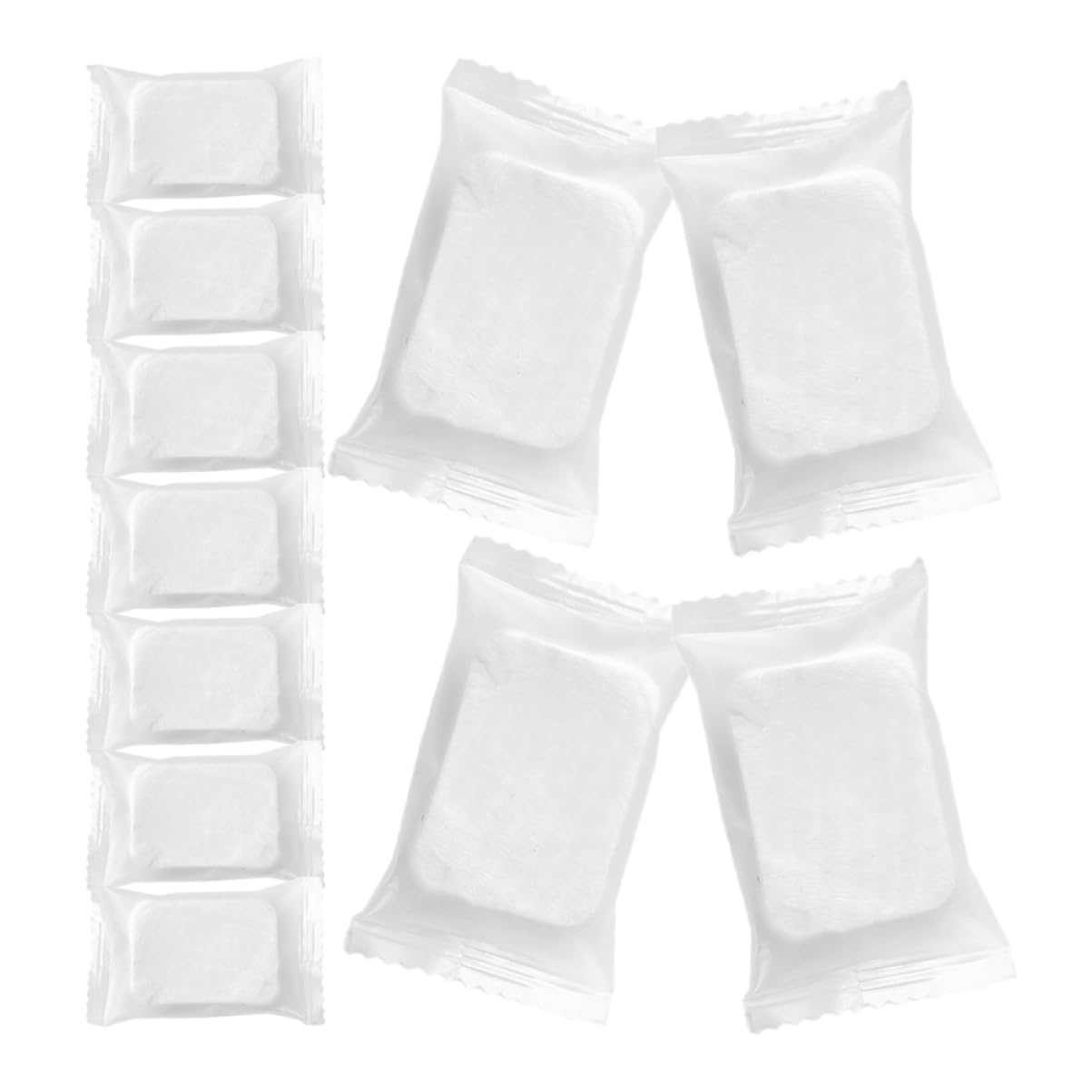 CALLARON Dischetti Struccanti Compressi, Tessuto Non Tessuto, 50 Pezzi, Colore Chiaro, per Rimozione del Make-up e Pulizia Viso, Viaggio e Uso Quotidiano