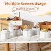 Amazon.com: HeiMma 4 Pack Buffet Risers, FOLDABLE Food Display Risers ...