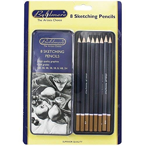 F G Sketch Pencil tin Set 8pc by TheWorks