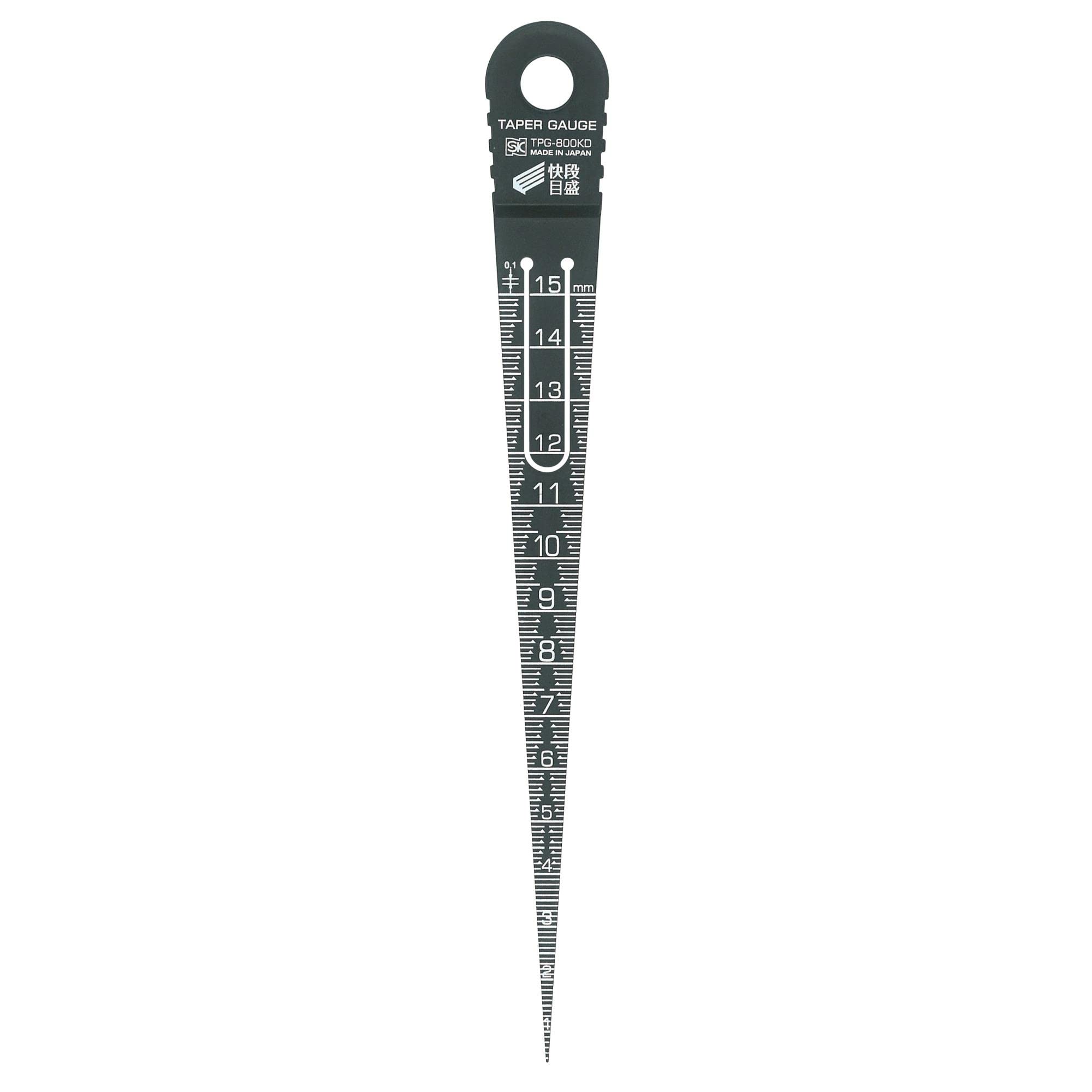 Niigataseiki SK TPG-800KD Plastic Taper Gauge, Quick Level, 0.4-0.6 inches (1-15 mm), Made in Japan