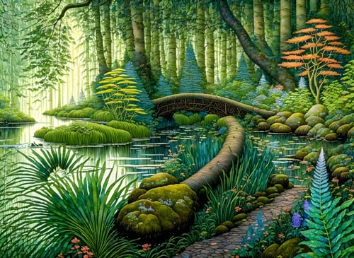 Poster mural An Overgrown Path 50x70 cm toile sans cadre nature