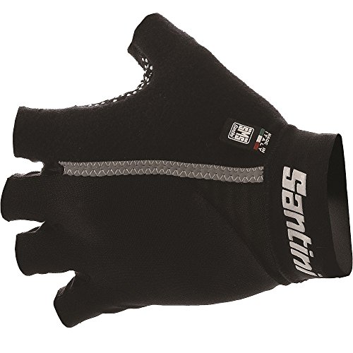 Santini 365 Gel Maxnia - Guantes de Ciclismo para Hombre, Color Amarillo, Talla M/L
