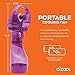 O2COOL Deluxe Handheld Battery Powered Water Misting Fan (Purple)