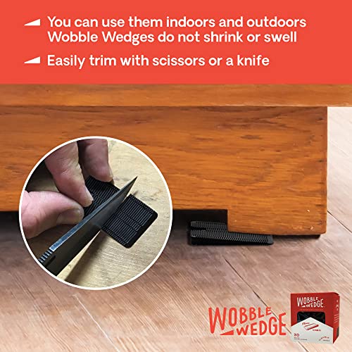 WOBBLE WEDGES Calços de Plástico Flexíveis, 30 - Fabricados Nos Eua - Cunhas de Calços Multifunciona