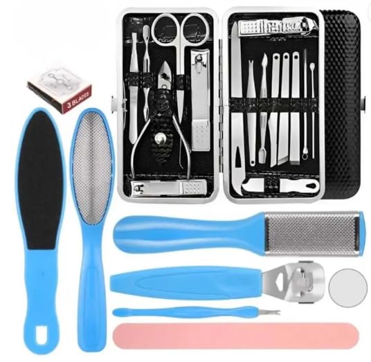 Pedicure Kits – Callus Remover for Feet, 23 in 1 Professional Manicure Set Pedicure Tools Stainless Steel Foot Care, Foot File Foot Rasp Dead Skin & 16 pcs manicure tool kit Pedicure Kits – Callus Remover for Feet, 23 in 1 Professional Manicure Set Pedicure Tools Stainless Steel Foot Care, Foot File Foot Rasp Dead Skin & 16 pcs manicure tool kit