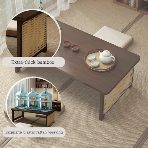 Table basse pliante pliable salon et appartement marron - 4