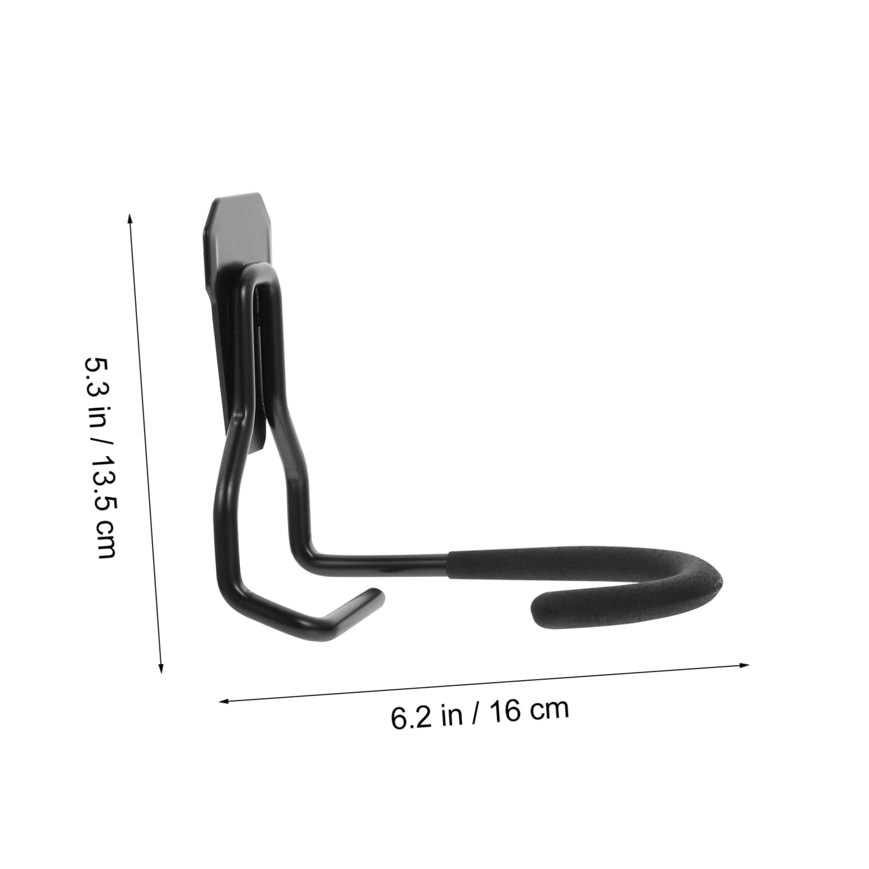 Gancho para Colgar Bicicletas Metálico Negro de Pared, 2 Piezas