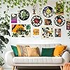 twinklemon 4 Pcs Flower & Grass Theme Vinyl Record Wall Decor, Self Adhesive Fake Music Records Album Posters, Botanical Style Music Wall Art Sticker for Grunge Room Bedroom Decorations #5