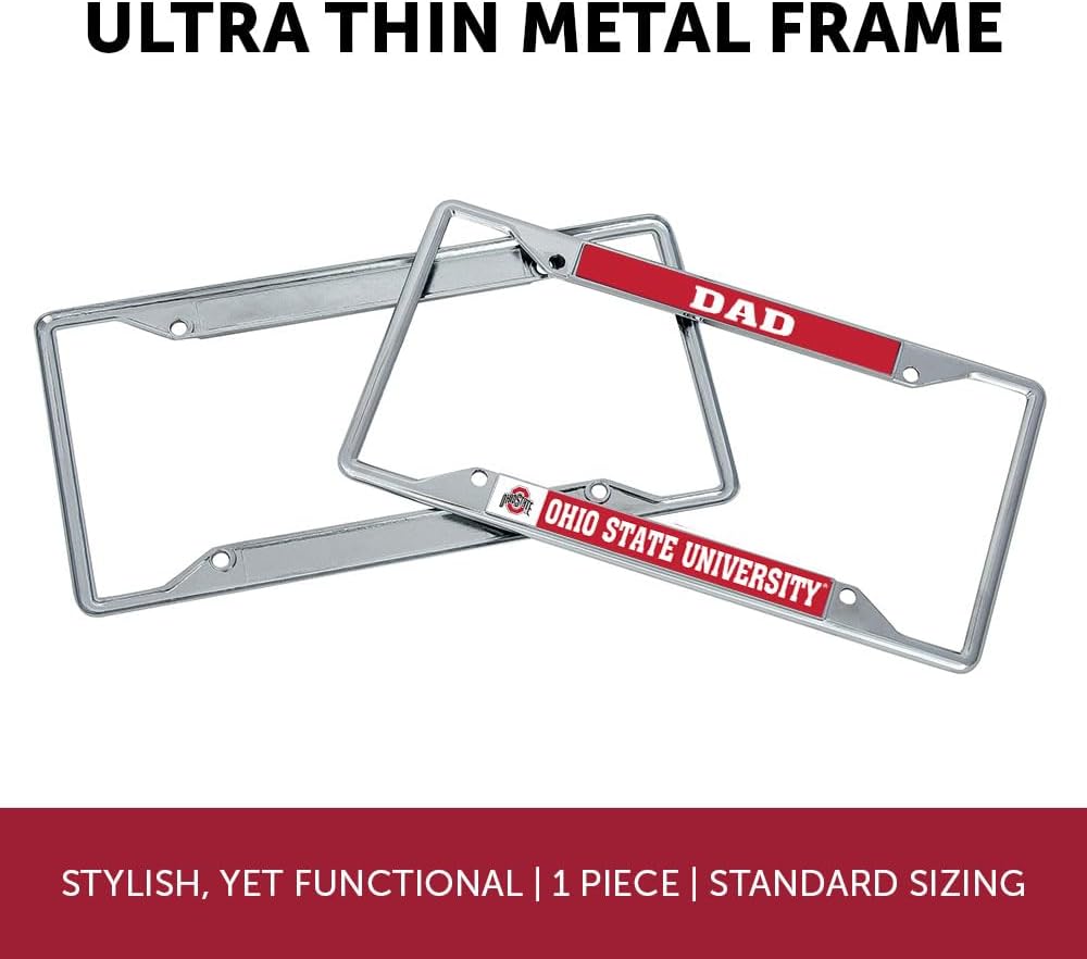 Desert Cactus Ohio State University License Plate Frame Metal Car Tag Holder for Front or Back of Car Officially Licensed (Dad)