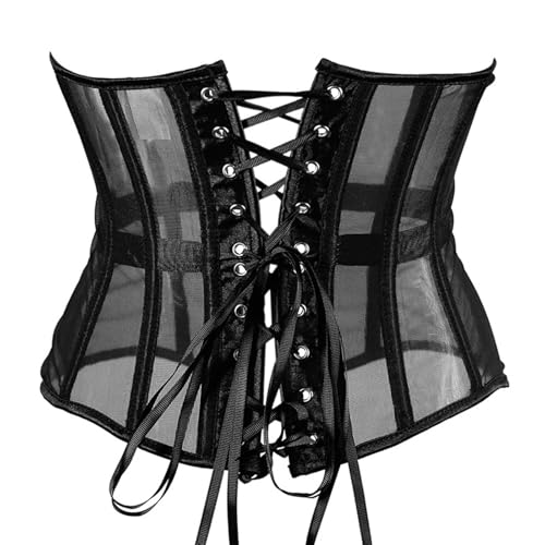 Corset bustier femme sous la poitrine vintage et sexy en dentelle noire