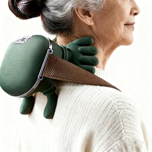 4D Nekmassager Met Warmte, Draagbare Draadloze Massager Voor Nek, Schouders En Rug, Nekmassager Met Handen, Shiatsu Deep Tissue Massager (1PC)
