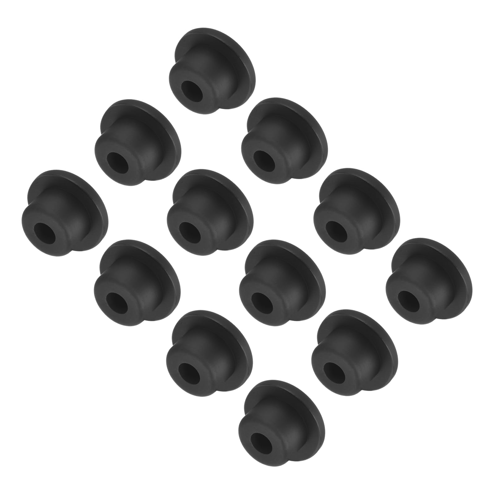 uxcell High Temp Silicone Plug Mount Dia 17mm/0.67 inch t Shaped Rubber Stopper Hole Plugs for Powder Coating Plating Waterproof Plugs Sealing Plugs Black Pack of 12(OD 24.5mm)