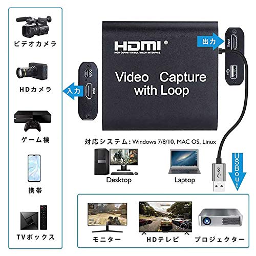 Amazon | HDMIキャプチャーボード ゲームキャプチャー ビデオ