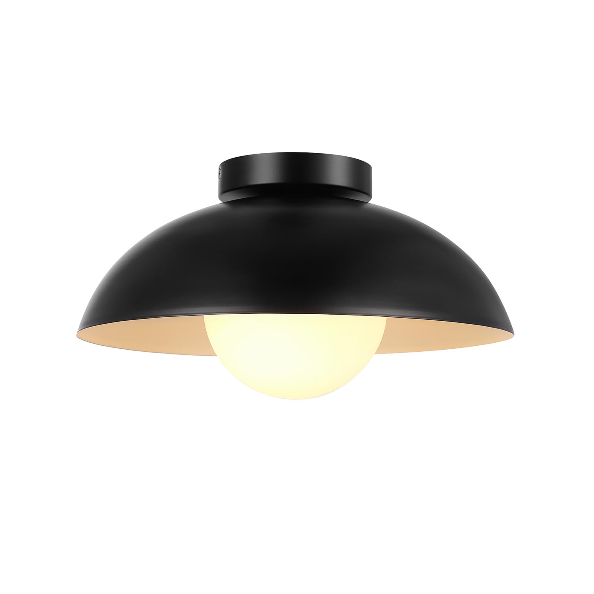 Globe Electric 66000076 1-Light Flush Mount Ceiling Light, Matte 