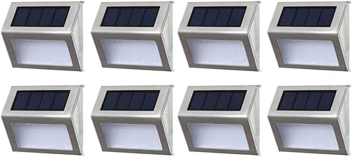 Uonlytech 8 piezas de luz de pared al aire libre apliques de iluminación de pared lampara solar para exteriores luces solares para exteriores