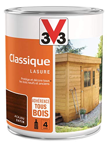 V33 109374 Bois Lasure Classique 4 ans, Acajou 1 L