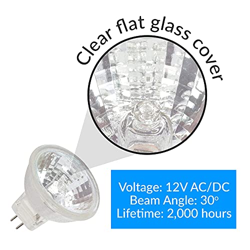 Simba Lighting Mr11 Halogen 20W 12V Ftd Spotlight Light Bulbs (10 Pack) 2-Pin 220Lm For Landscape, Accent, Track Lights, And Fiber Optics, Gu4 Bi-Pin Base, Glass Cover, Warm White 2700K Dimmable #TOP6