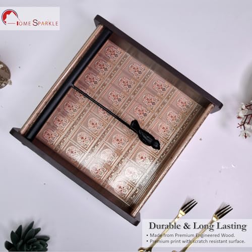 Image of Home Sparkle Napkin Storage - 1 Pack Table Napkin Holder Tray for Indoor & Outdoor Use | Kitchen, Dining, Restaurant & Home Decor (Brown-C6V48)