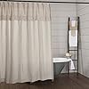 Piper classics farmhouse ticking taupe stripe shower curtain 72 x 72 farmhouse bathroom accent  urban country home decor