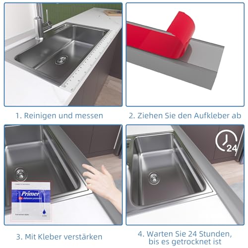 Schwallschutzleiste Dusche Selbstklebend, Silikon Wasserstopper Dusche Schwallschutz, Selbstklebende Duschschwelle Duschdichtung, TüRdichtung Duschwasserstop für Rahmenlose Duschtür (Grau, 1M)