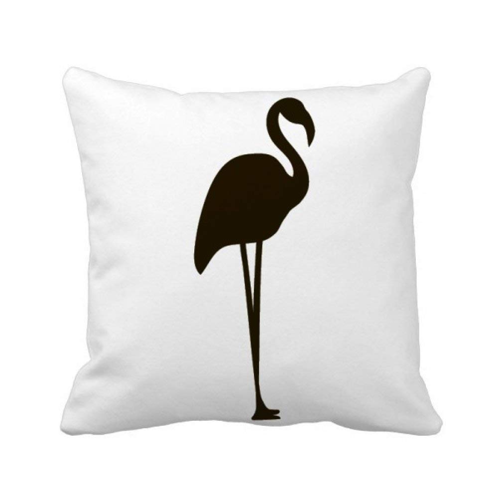 Coussin flamant rose noir 40x40cm, une idée cadeau originale pour la décoration du salon