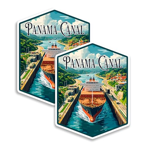 Imán decorativo Panamá Canal 4 Pulgadas 2 unidades