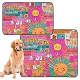Lot de 3 tapis pipi pour grands chiens avec pieds boueux, lavables et antidérapants pour cage d'avion 50,8 x 61 cm