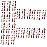 Amosfun 48 Sätze Weinflaschen-Set Weihnachtsweinflaschenkranz Sackleinen Weihnachtsdekoration Windflaschenverschluss Milchtüten Kostüm Weihnachtsaufkleber Getränkedekor Haustier Flanell