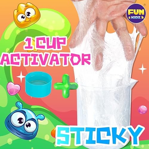 1.06QT Super Clear Slime Activator 34OZ Solution with Plastic Measuring Cup, FunKidz 1L Fine Formulation Work with All Types Slime Glue Washable Non-Toxic Kids Friendly Ingredients - Image 4