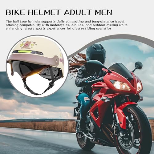 Casco abierto para moto y scooter con visor rapido para bicicleta monte 2