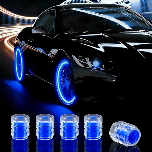 Tyre Valve Caps for Renault Scenic E-Tech Electric V 2023, 20 Pcs Car Tyre Wheel Stem Covers Dust Screw on Caps Corrosion Resistant Leak Proof Easy To Operation,Blue