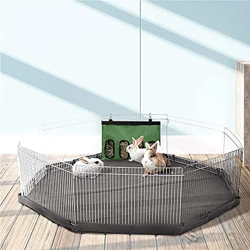 2 stuks voederzakken voor konijnen, hooi, cavia's, hooizakken in 4 gaten, hangende voederzak voor kleine dieren… - Image 7