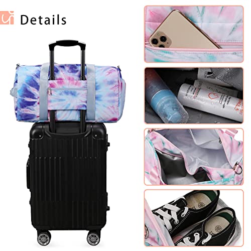 Abshoo Sports Gym Bag For Girls Teen Weekender Carry On Women Travel Duffel Bag With Shoe Compartment thumb #2
