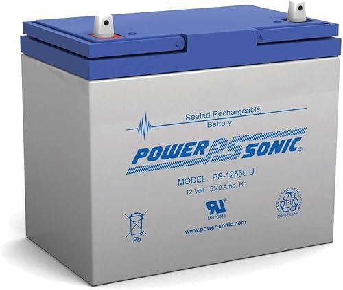 Power Sonic - Batería AGM sellada de plomo y ácido (12 voltios, 55 Ah)