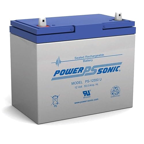 Batería de plomo ácido sellada recargable Power-Sonic PS-12550 12V 55.0 AH @ 20 hr. 12V 52.25 AH @ 10-h.