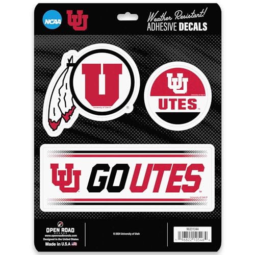 University of Utah Team Spirit Adhesive Vinyl Decals - Fun