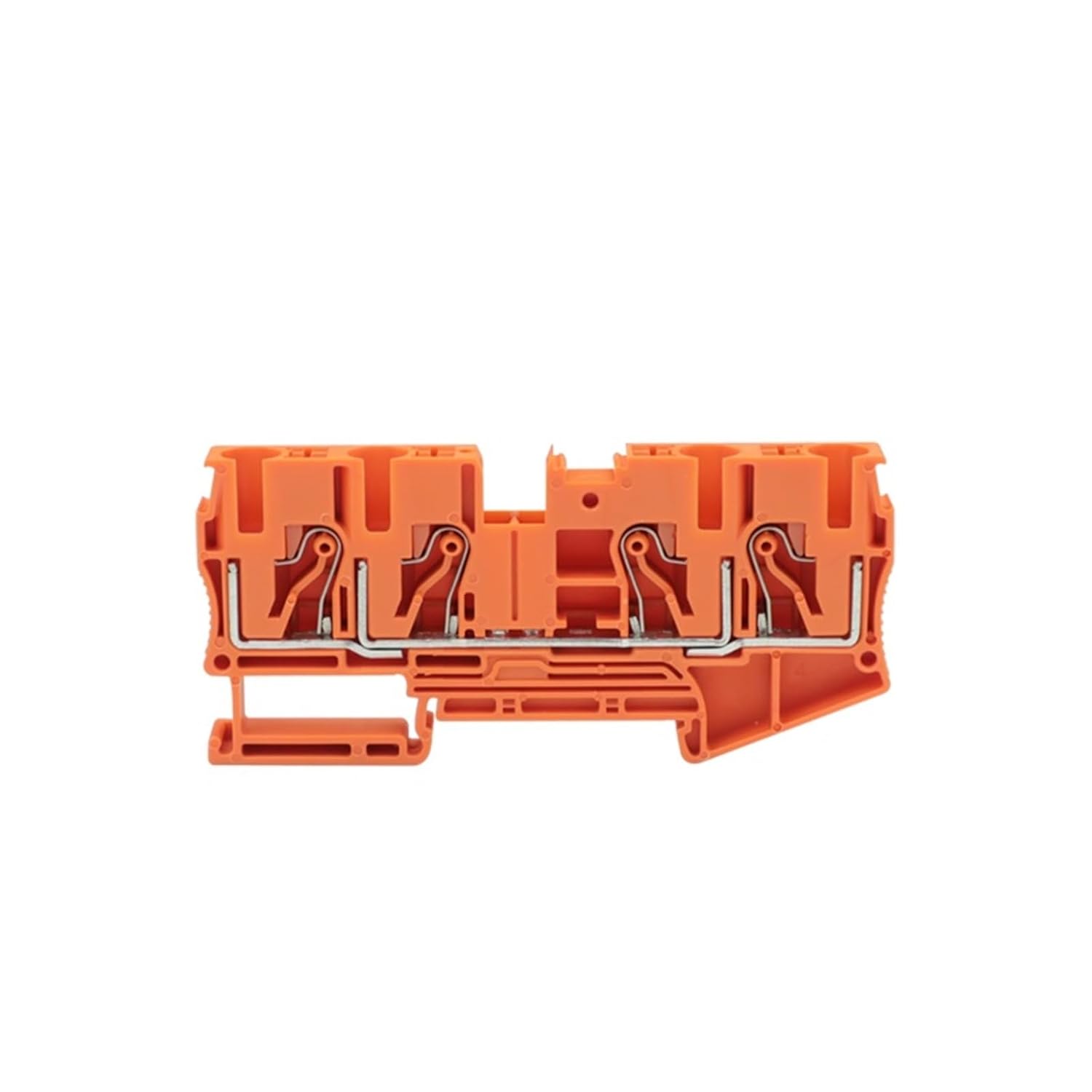PT6-QU Push in Terminal Block 6mm² Electrical Cable Connect Din Rail 4 Wires 10Pcs(PT6-QU Gray)