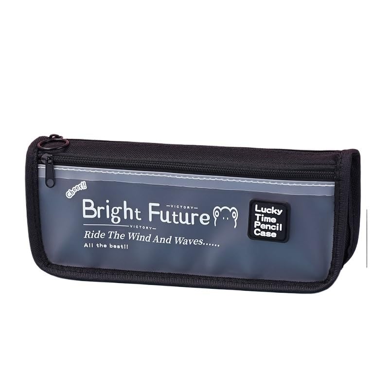 YBNKKUXKN Caso de lápiz Estuche de Tela Oxford de Boca Ancha, Gran Capacidad, Lavable, Organizador de papelería for Oficina, Sencillo, Duradero y Multiusos.(Noir)