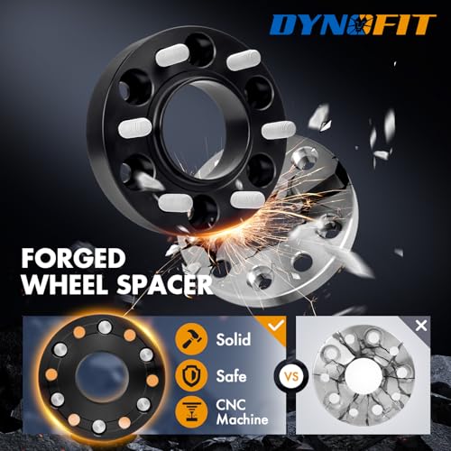 Image of dynofit 2inch 6x135 Wheel Spacers for 2004-2014 Ford F150, 87.1mm HubCentric, M14x2.0 Thread Tire Spacers for 2003-2014 Expedition /Lincoln Navigator, 2005-2014 Lincoln Mark LT, 4Piece