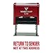 Return to Sender Not at This Address Self Inking Rubber Stamp (Red Ink) - Large