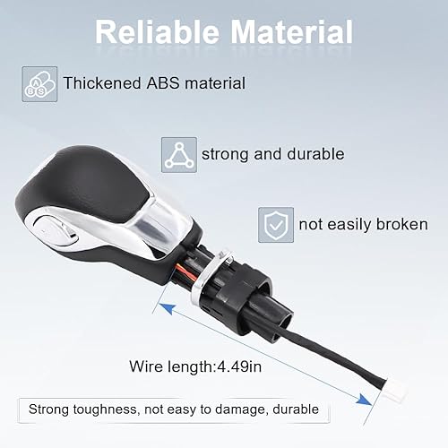 Miniatura 10 de JDMON Pomo de palanca de cambios automática con botón compatible con Ford Escape Fusion 2013 2014 2015 2016 Transit 2015-2020 Selector de palanca de