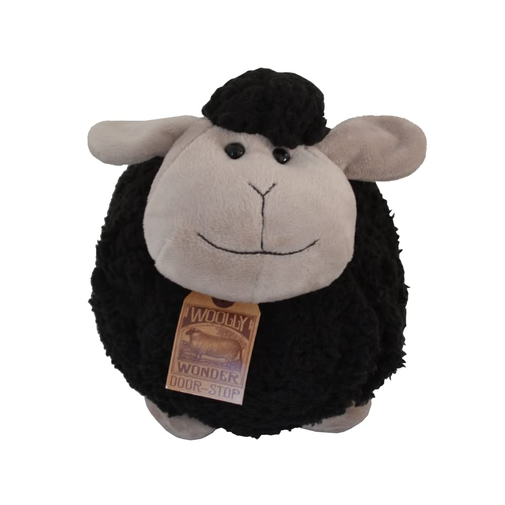 House Of Marbles Black Woolly Sheep Doorstop