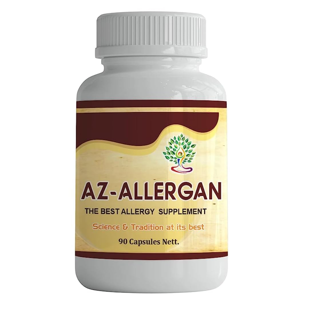 AZ- Allergan Allergy Supplement For Skin Rashes, Cold Due To Allergan For Dry, Winter Skin Allergies - For Men Women | Approved by Ministry of Ayush, Govt. of India - 90 Capsules