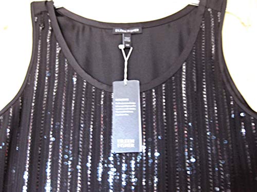 Eileen Fisher Silk Charmeuse Black Dress Lbd (S) #TOP4