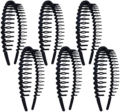 6 Stück Haarreifen Mit Zähnen – Unisex, 8 Mm Breit, Für Damen, Herren & Mädchen