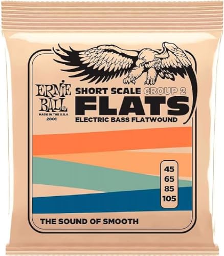 �y���K�i�z ERNIE BALL 2801 �x�[�X�� (45-105) FLATWOUND GROUP �U SHORT SCALE BASS �t���b�g���E���h�E�O���[�v2 �V���[�g�X�P�[�� �x�[�X