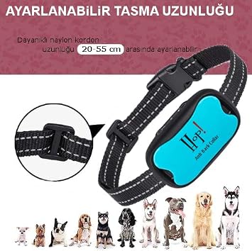 SPL150 683V Havlama Önleyici Köpek Tasması, Elektrik Şoksuz, 6-50 kg İçin Uygun, Pilli Havlama Tasması, Köpek Havlama Eğitimi