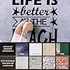 Beach Quotes Vinyl Art Sticker 36x40cm Equipped with Transfer Film kit Black #5