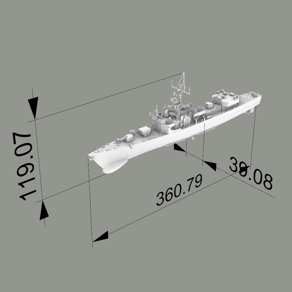 MRY-SFW SSC350158S 1/350 Fregata americana classe Garcia, inferiore